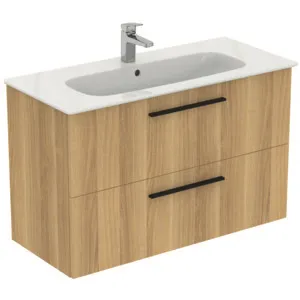 Möbelpaket i.life A mit Waschtisch 100cm und Unterschrank mit schwarzem Griff Weiß matt Möbelpaket i.life A mit Waschtisch 100cm und Unterschrank mit schwarzem Griff Weiß matt