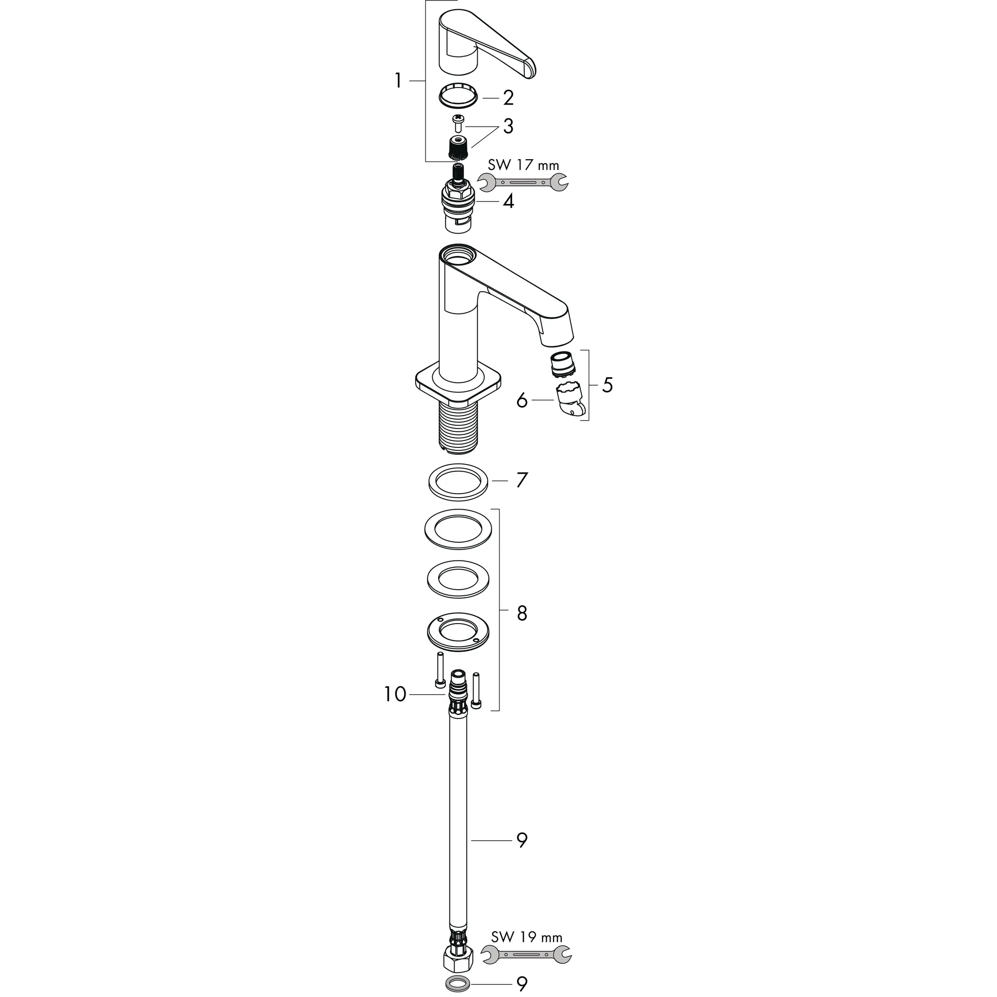 Standventil Axor Citterio M für Waschtisch chrom Standventil Axor Citterio M für Waschtisch chrom
