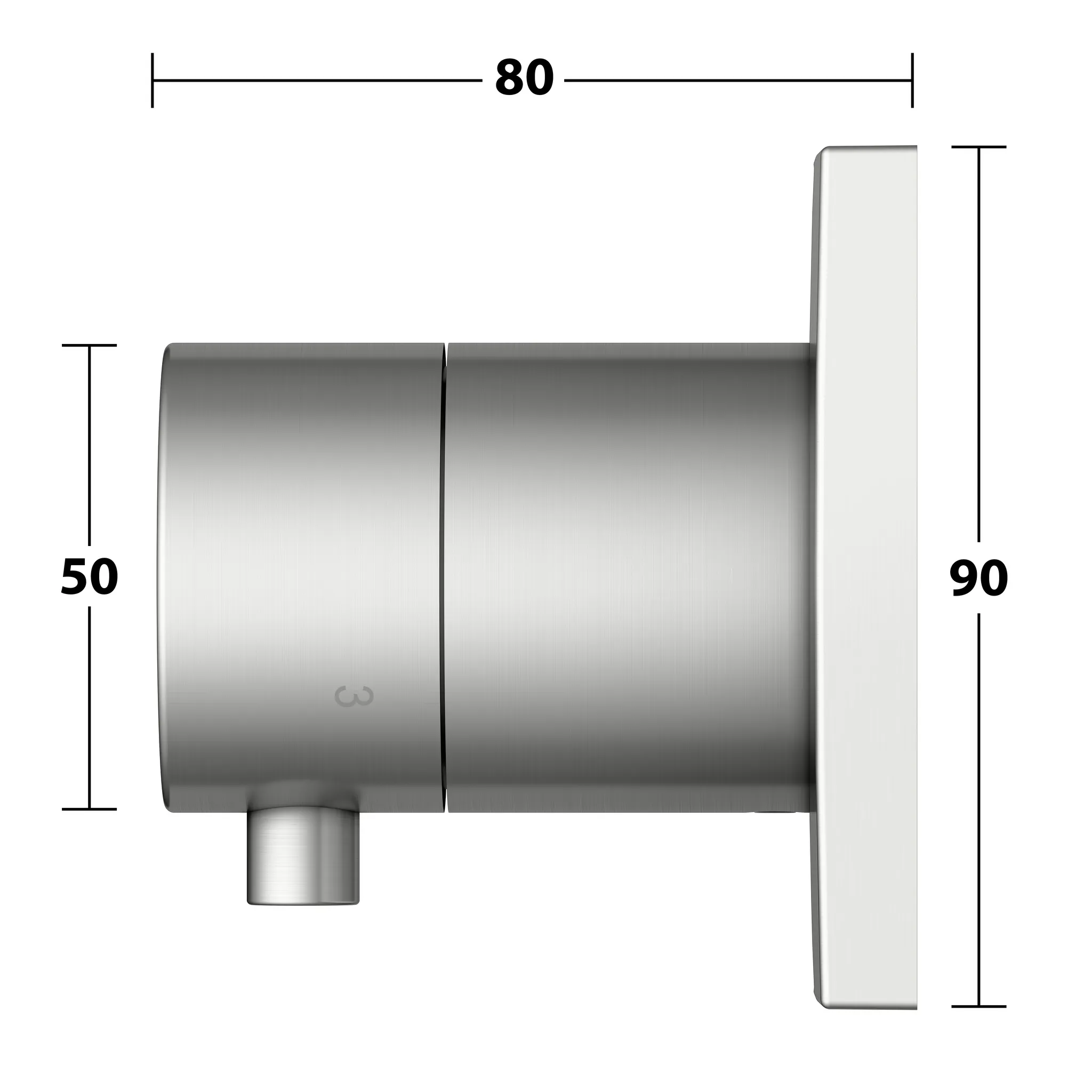 KEUCO IXMO Umstellventil Unterputz für 3 Verbraucher IXMO Comfort, eckig Edelstahl-finish