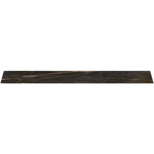 Waschtischplatte Conca, aus Keramik, 1587x373x6mm, Marmor Noir Desir