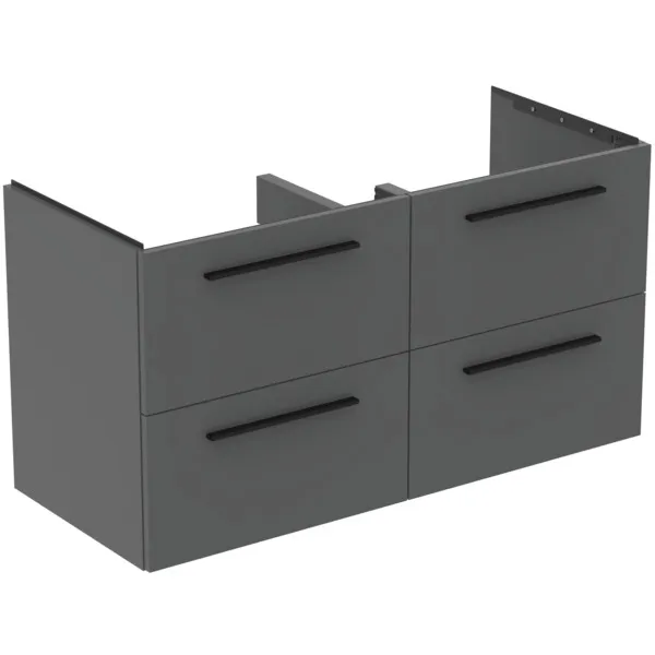 Ideal Standard Waschtischunterschrank „i.lifeB“ 120 × 63 × 50,5 cm Quarzgrau matt
