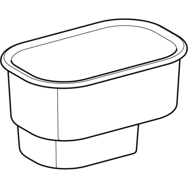 Bambini Sitzbadewanne: L=71.5cm, B=46.5cm, H=39.5cm, weiß-alpin