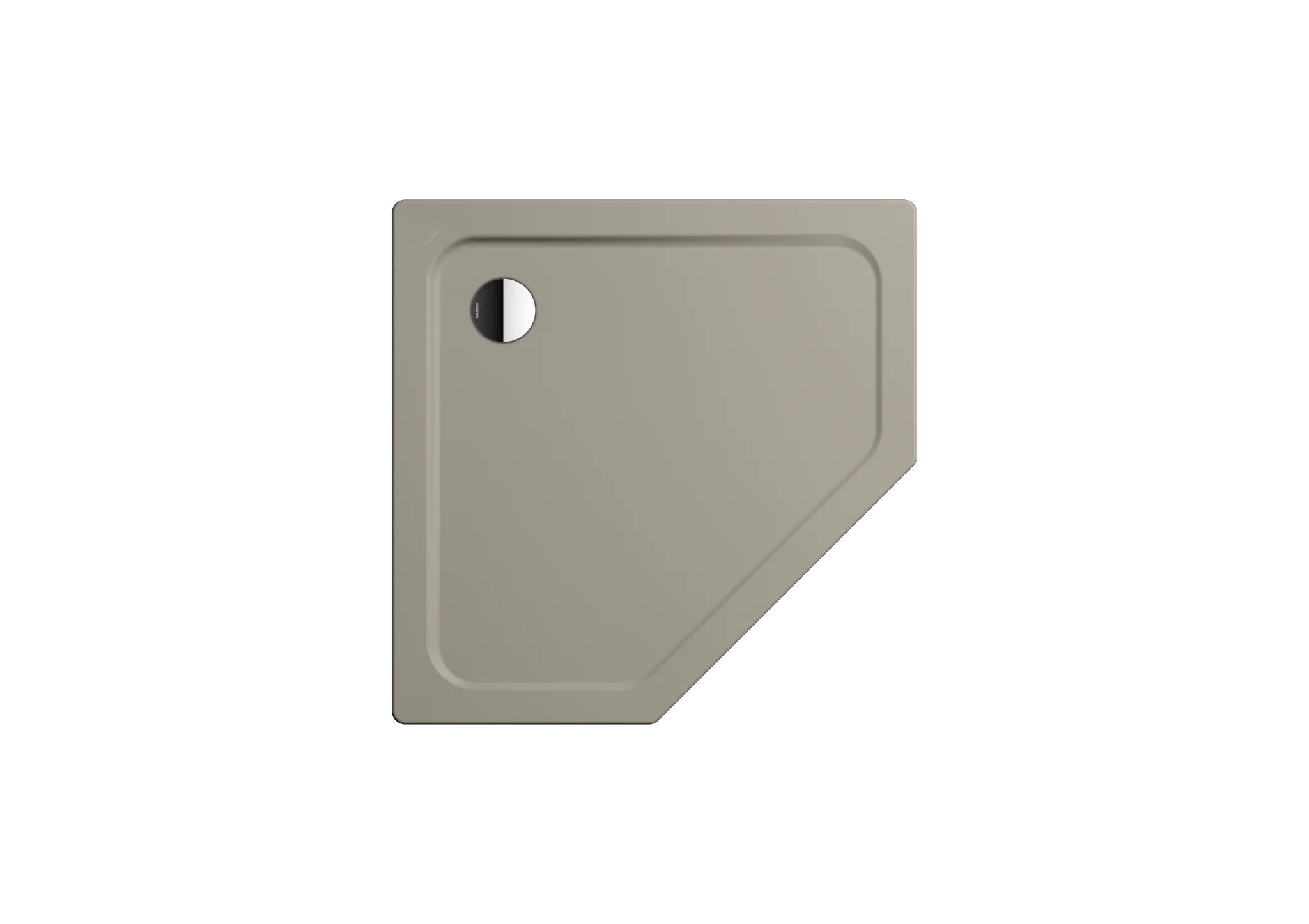 Kaldewei CORNEZZA Duschfläche, 1000x1000 mm, warm grey 50, Invisible Grip