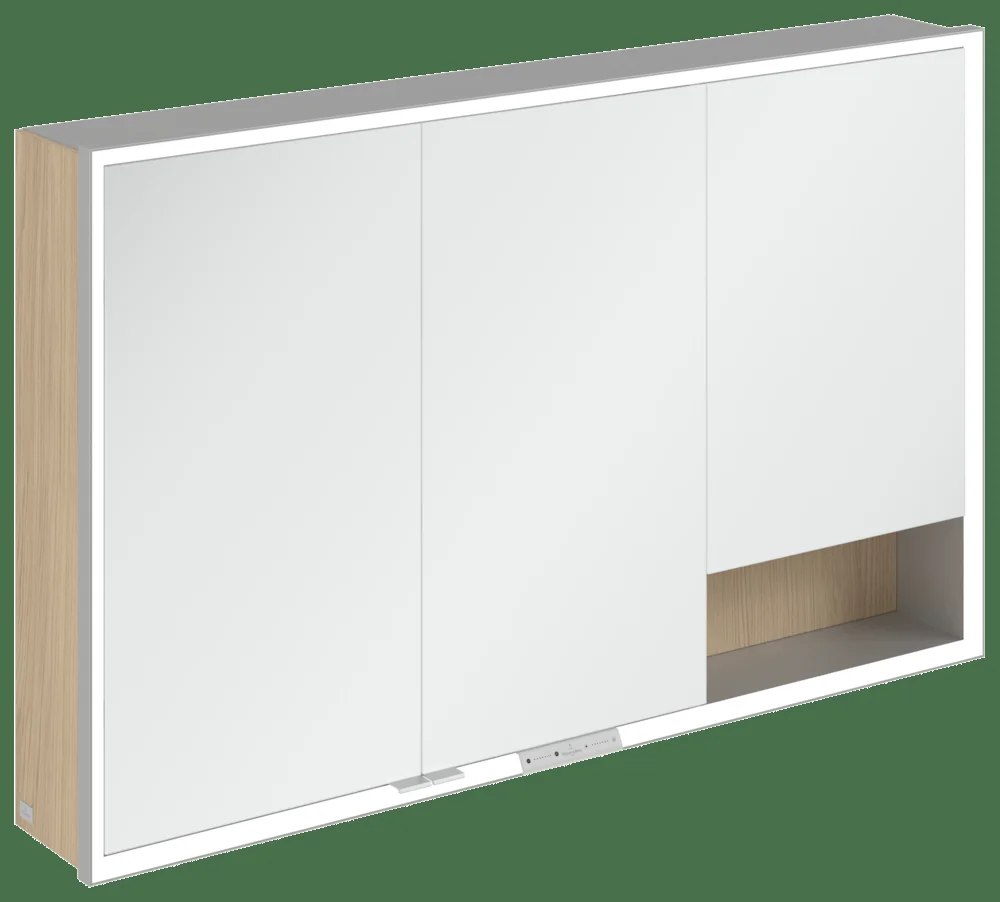 Villeroy & Boch Aufputz-Spiegelschrank My View+ A48112, 1200 x 750 x 168 mm, mit Beleuchtung, Nordic Oak Villeroy & Boch Aufputz-Spiegelschrank My View+ A48112, 1200 x 750 x 168 mm, mit Beleuchtung, Nordic Oak