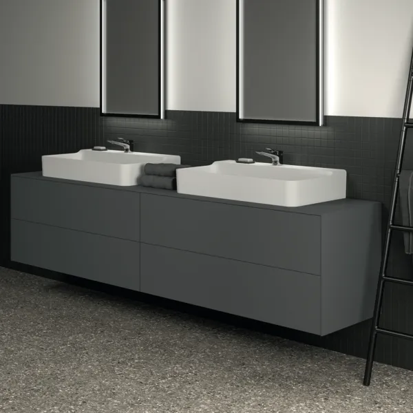 Ideal Standard Waschtischunterschrank Conca, 4 Auszüge, Anthrazit