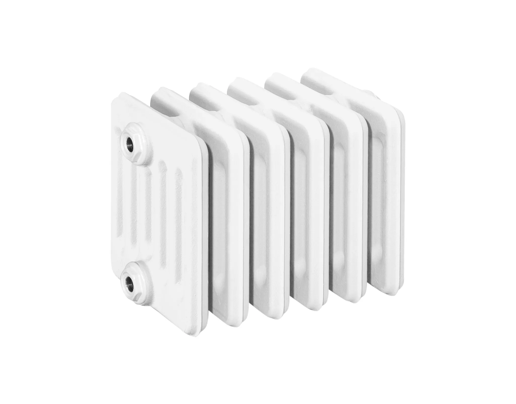 Beispielbild eines Heizkörpers mit 6 Gliedern ASW HG-TEC DIN-Gussradiator Berlin RAL 9010, 28 Glieder, 280 mm Breite, 200 mm Tiefe, 1.680 mm Höhe, 250 mm Einbautiefe