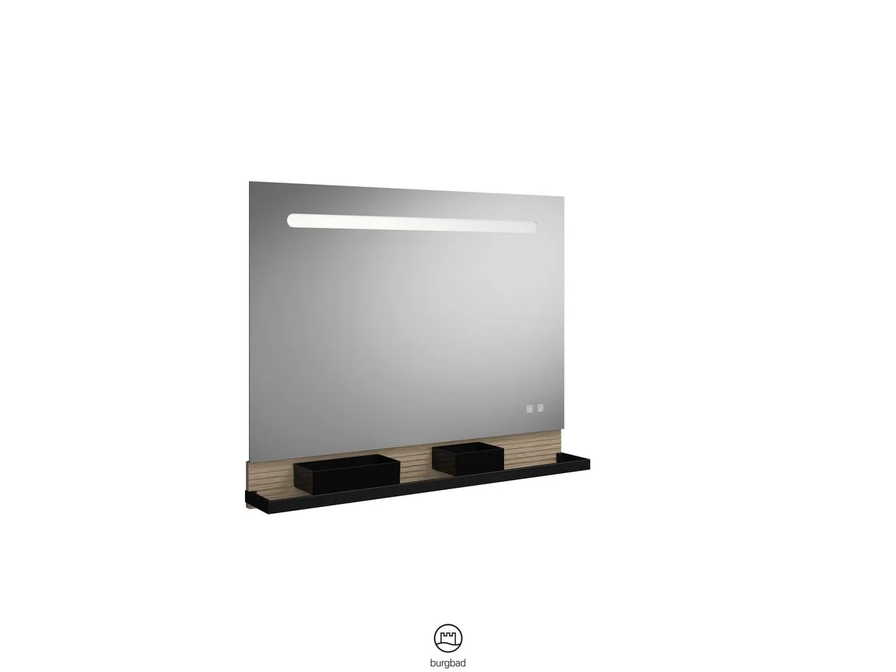 burgbad Fiumo Leuchtspiegel, 1000x817 mm, Alu-Optik, LED 5700 K, 2 USB-Ports, Spiegelheizung 38 W, IP44 burgbad Fiumo Leuchtspiegel, 1000x817 mm, Alu-Optik, LED 5700 K, 2 USB-Ports, Spiegelheizung 38 W, IP44