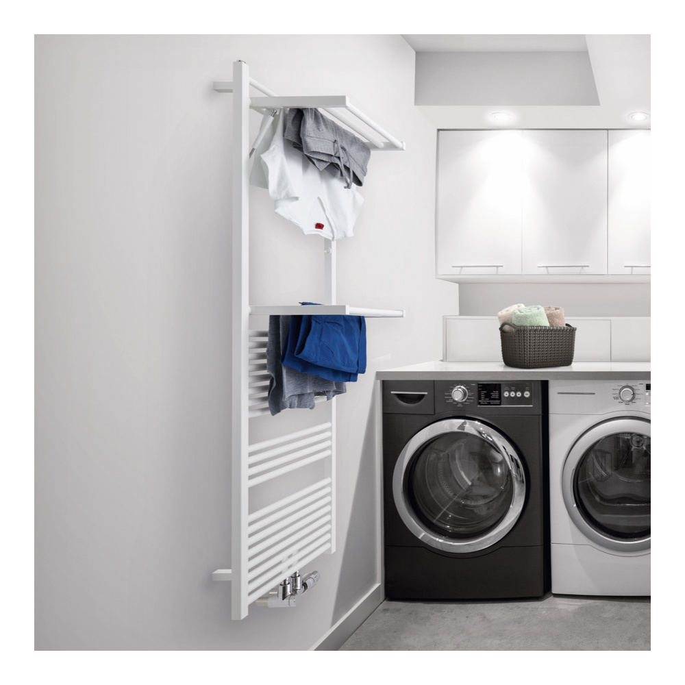 Zehnder Design-Heizkörper „Zeno Wing“ für Warmwasser-Zentralheizung oder gemischten Betrieb mit 50 mm-Mittelanschluss 50 × 168,8 cm, Mittel- & Seitenanschluss in Verkehrsweiß (RAL 9016, glänzend) Zehnder Design-Heizkörper „Zeno Wing“ für Warmwasser-Zentralheizung oder gemischten Betrieb mit 50 mm-Mittelanschluss 50 × 168,8 cm, Mittel- & Seitenanschluss in Verkehrsweiß (RAL 9016, glänzend)