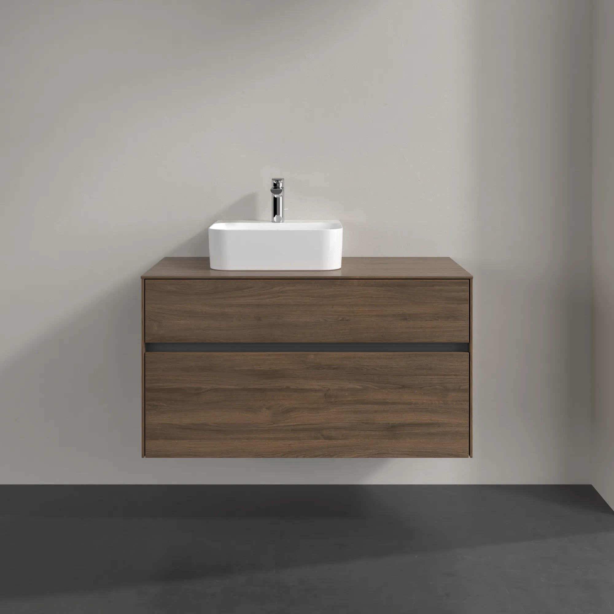 Villeroy & Boch Waschtischunterschrank „Collaro“ 1000 × 548 × 500 mm Arizona Oak, mit Beleuchtung, für Becken links Villeroy & Boch Waschtischunterschrank „Collaro“ 1000 × 548 × 500 mm Arizona Oak, mit Beleuchtung, für Becken links