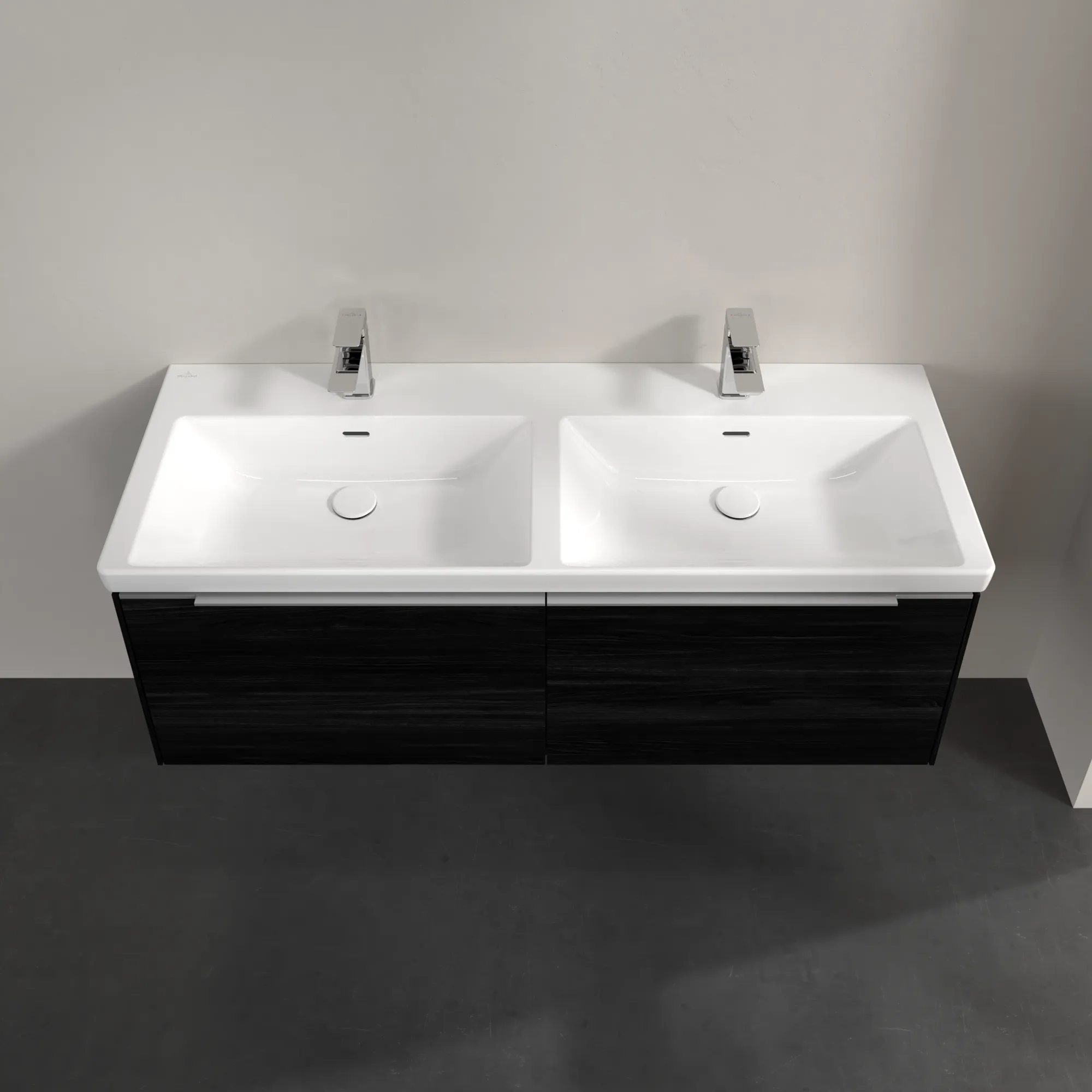 Villeroy & Boch Subway 3.0 Waschbeckenunterschrank Black Oak, 1272 x 429 x 478 mm Villeroy & Boch Subway 3.0 Waschbeckenunterschrank Black Oak, 1272 x 429 x 478 mm