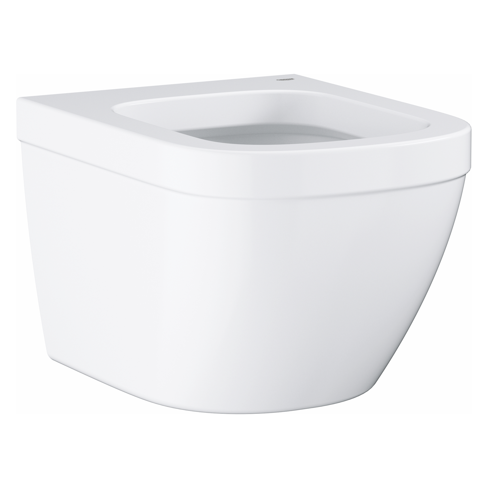Wand-Tiefspül-WC Euro Keramik 39206, Ausladung 49 cm, Abgang waagerecht, spülrandlos, für Unterputz-Spülkasten, aus Sanitärkeramik, alpinweiß