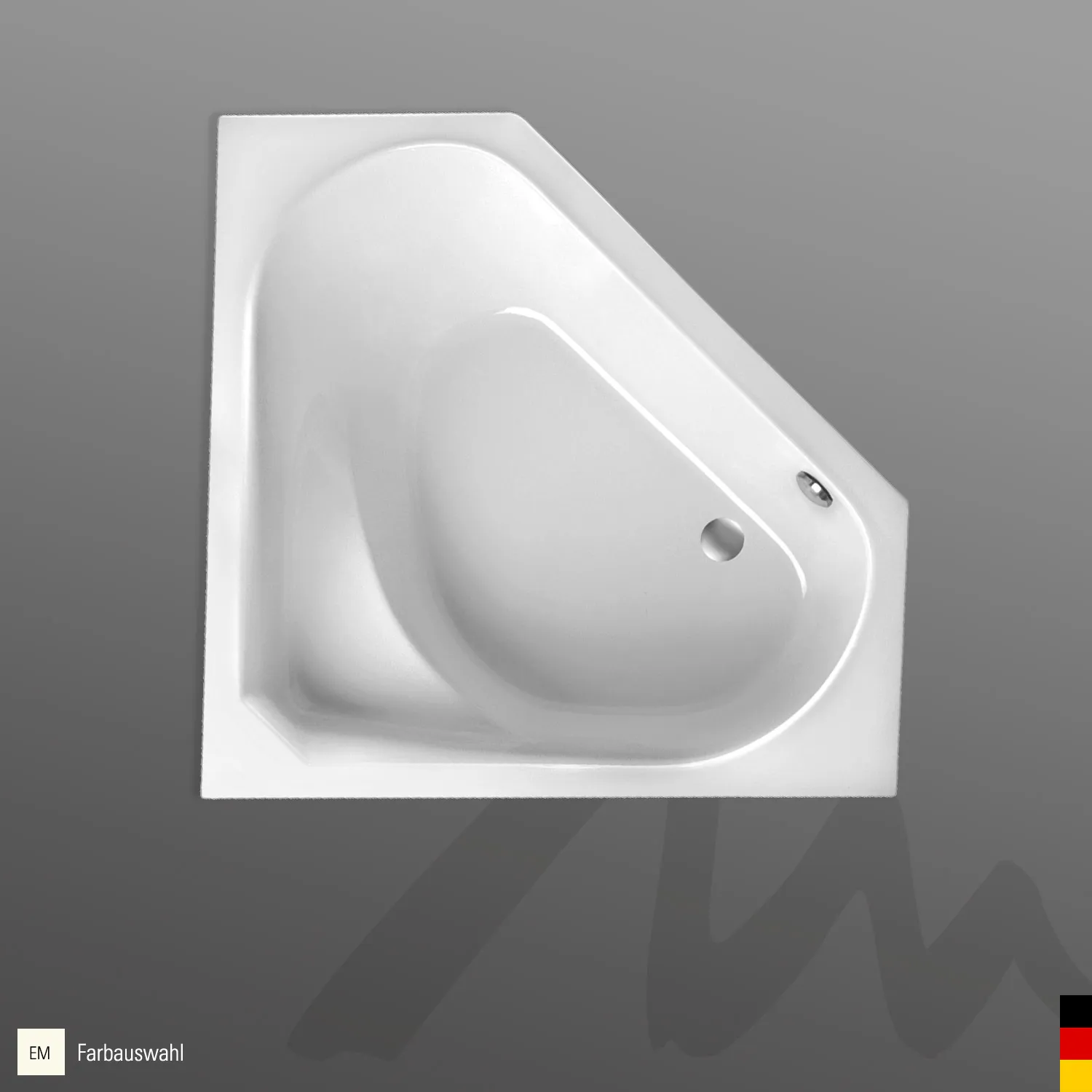 Mauersberger Acryl-Badewanne sedum 133⁄133 1330x1330x510, Farbgruppe: 3 Mauersberger Acryl-Badewanne sedum 133⁄133 1330x1330x510, Farbgruppe: 3