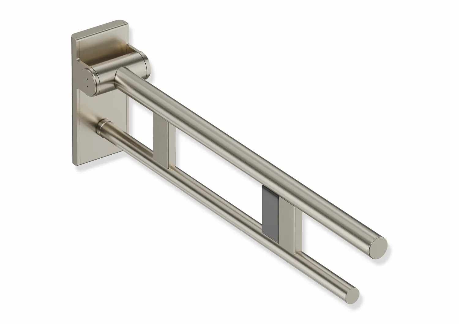 Mobiler Stützklappgriff Duo, Design A des Systems 900, Edelstahl, PVD, Ausladung 700 mm, mit Funk-Spülauslösung, Ausführung rechts, in Farbe CK (messing glänzend) Mobiler Stützklappgriff Duo, Design A des Systems 900, Edelstahl, PVD, Ausladung 700 mm, mit Funk-Spülauslösung, Ausführung rechts, in Farbe CK (messing glänzend)