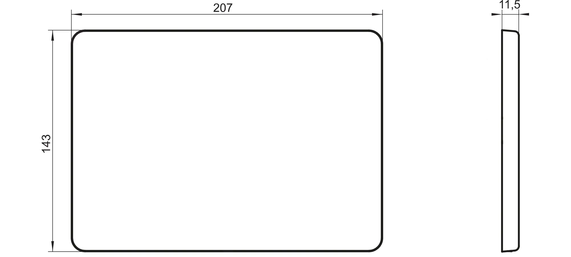 Installationssystem (LIS) INEO Abdeckplatte für Funk-WC-Steuerung AW110 207x143 Edelstahl gebürstet bestehend aus Abdeckplatte ohne mechanische Betätigungseinrichtung, Einhängerahmen, Befestigungsbolzen und Sicherungsschraube, passend zu H920105