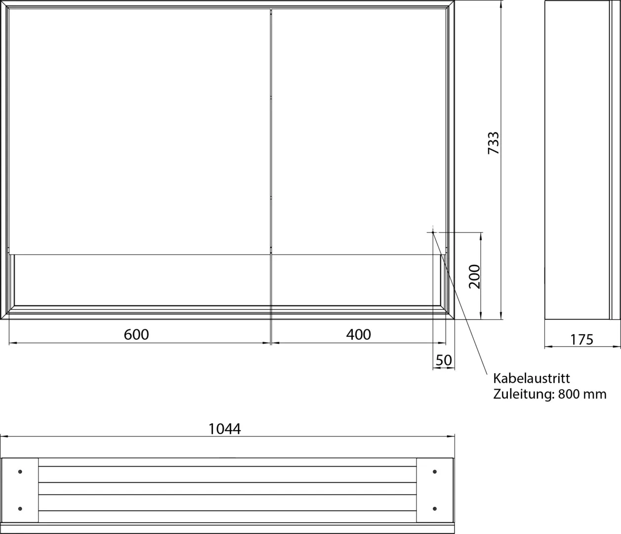 emco Spiegelschrank „loft“ 104,4 × 73,3 × 17,5 cm emco Spiegelschrank „loft“ 104,4 × 73,3 × 17,5 cm