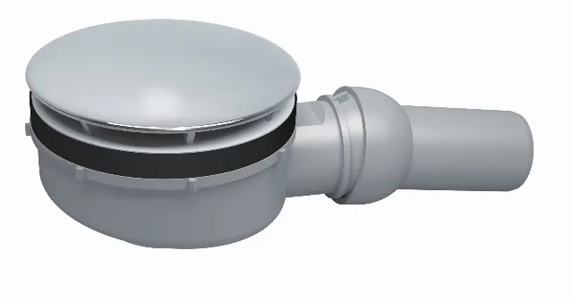 Ablauf Orio, Bauhöhe: 6cm inkl. Abdeckhaube verchromt Ablauf Orio, Bauhöhe: 6cm inkl. Abdeckhaube verchromt