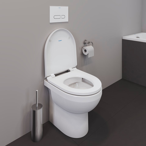Duravit Stand-Tiefspül-WC inkl. WC-Sitz „No.1“ 51 × 38,6 × 46,5 cm, Befestigung sichtbar Duravit Stand-Tiefspül-WC inkl. WC-Sitz „No.1“ 51 × 38,6 × 46,5 cm, Befestigung sichtbar