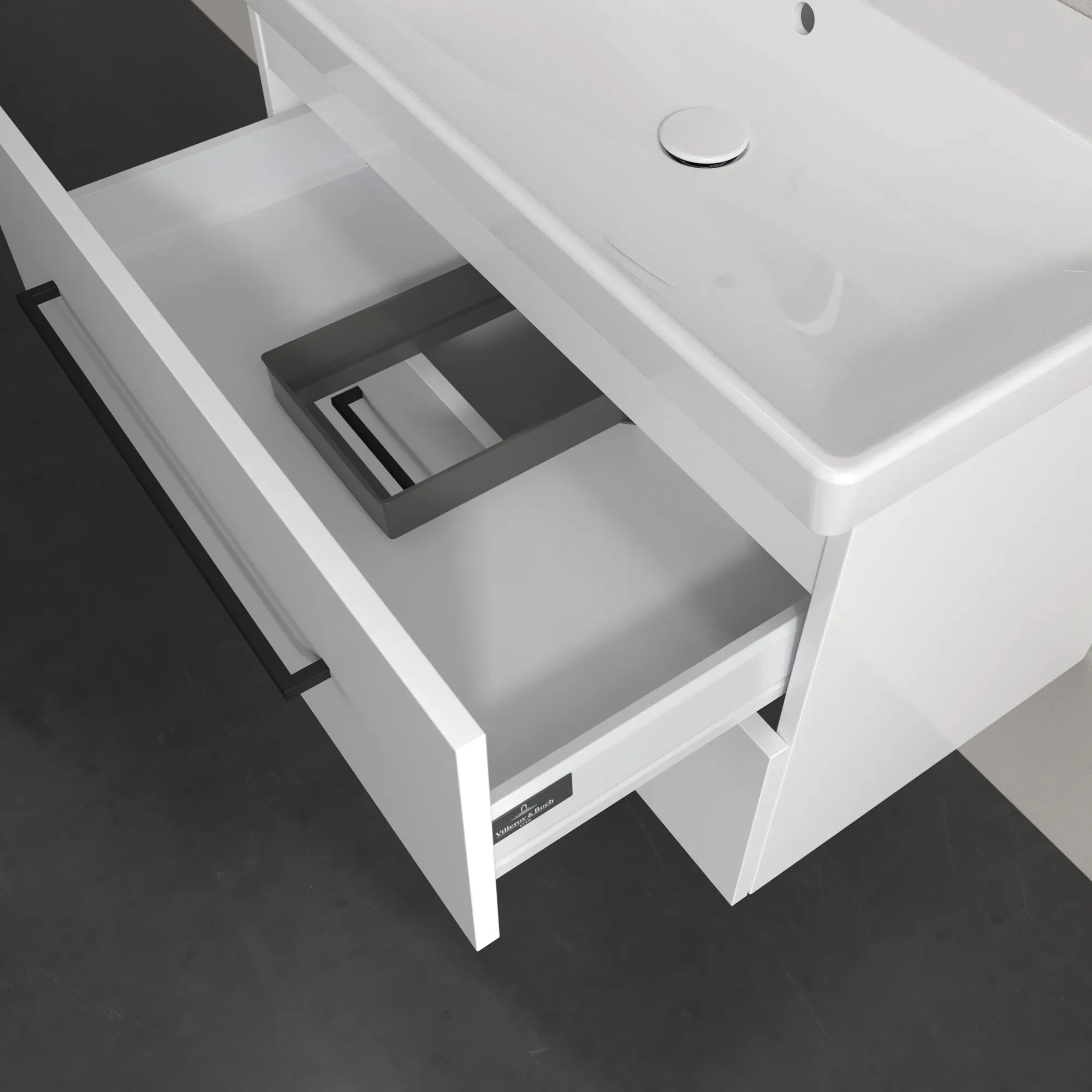 Villeroy & Boch Waschtischunterschrank „Avento“ für Schrankwaschtisch 780 × 514 × 452 mm Brilliant White, Soft Closing