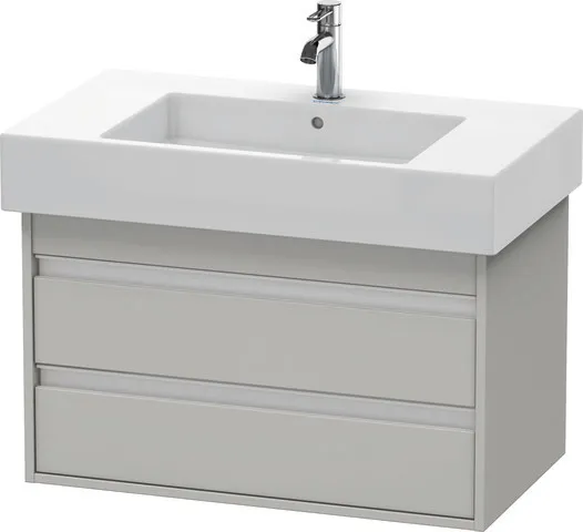Duravit Waschtischunterschrank wandhängend „Ketho“ 80 × 48 × 45,5 cm Betongrau Matt