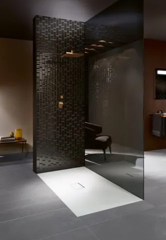 Villeroy & Boch rechteck Duschwanne „Squaro Infinity“ Sonderanfertigung 140 × 90 cm in Stone White