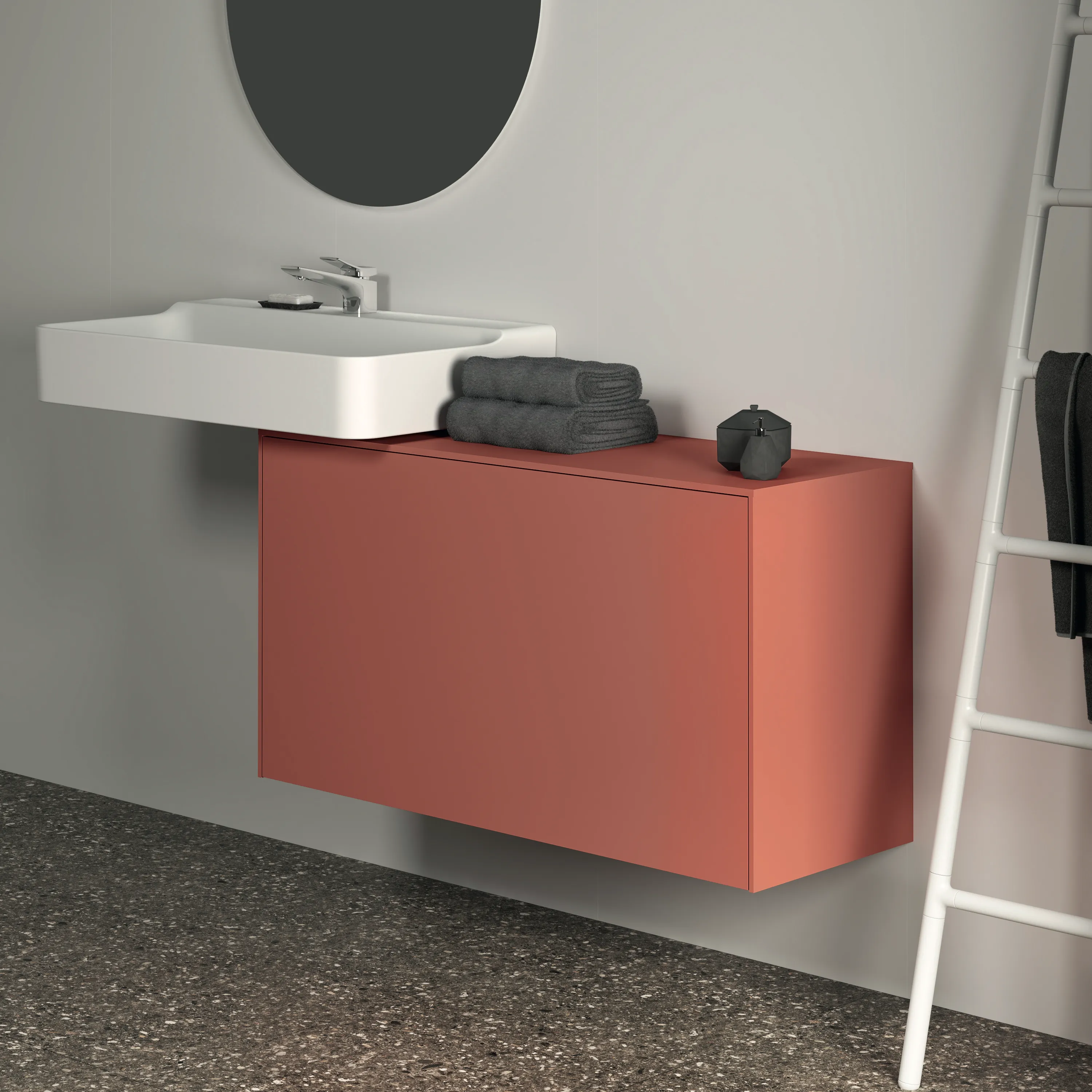 Ideal Standard Waschtischunterschrank „Conca“ 100,2 × 55 × 37,3 cm Sunset matt lackiert Ideal Standard Waschtischunterschrank „Conca“ 100,2 × 55 × 37,3 cm Sunset matt lackiert