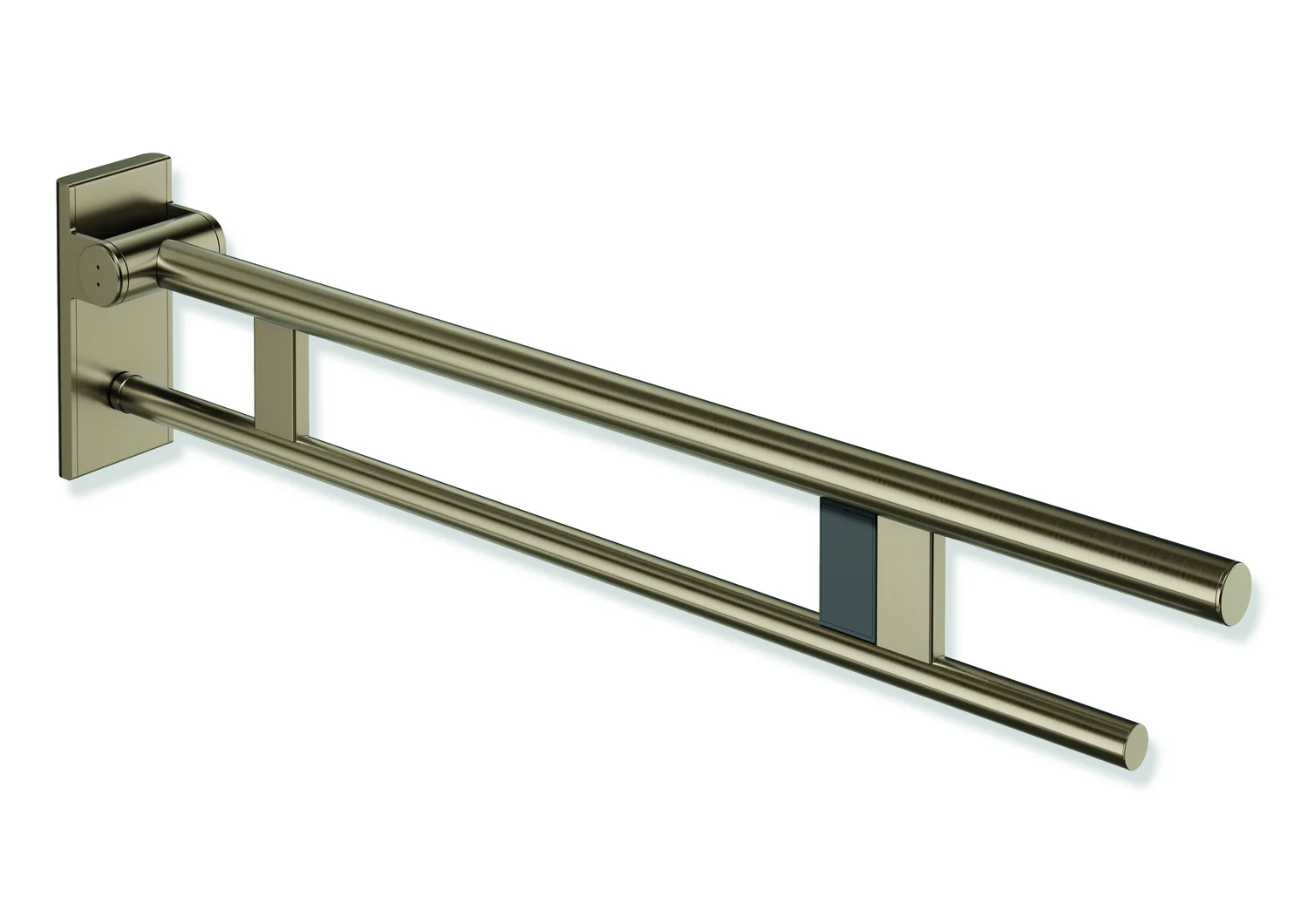 HEWI Stützklappgriff Duo System 900, Design A, Edelstahl PVD bronze gebürstet, Ausladung 900 mm, Funk-Spülauslösung rechts, passend zu WC-Spülsystemen von Geberit, Mepa, Viega, Sanit, Friatec, TECE und Grohe HEWI Stützklappgriff Duo System 900, Design A, Edelstahl PVD bronze gebürstet, Ausladung 900 mm, Funk-Spülauslösung rechts, passend zu WC-Spülsystemen von Geberit, Mepa, Viega, Sanit, Friatec, TECE und Grohe