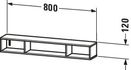 Duravit Regalelement „L-Cube“ in Leinen Duravit Regalelement „L-Cube“ in Leinen