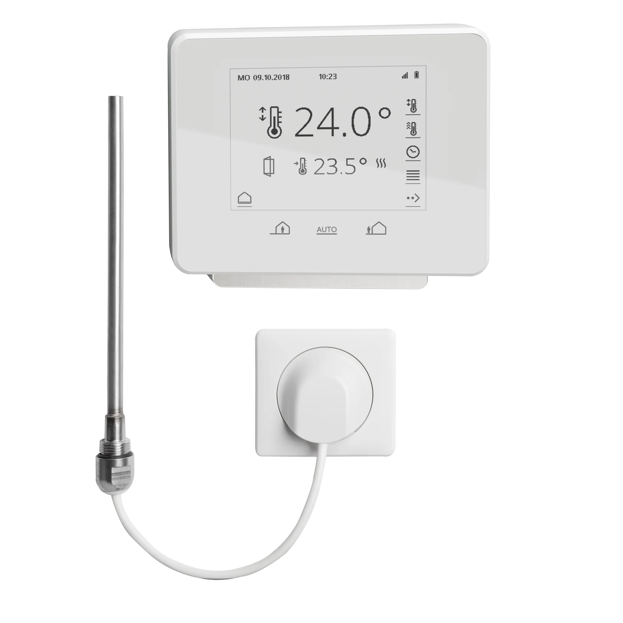 Kermi Elektro-Set inkl. Regler Funk-Comfort und Heizstab „WRX“, 400 W in weiß / weiß / Kermi Elektro-Set inkl. Regler Funk-Comfort und Heizstab „WRX“, 400 W in weiß / weiß /