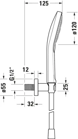Brausegarnitur Brausen und Zubehör Brausehalterset „ZubehörArmaturen“ in Weiß (hochglanz)