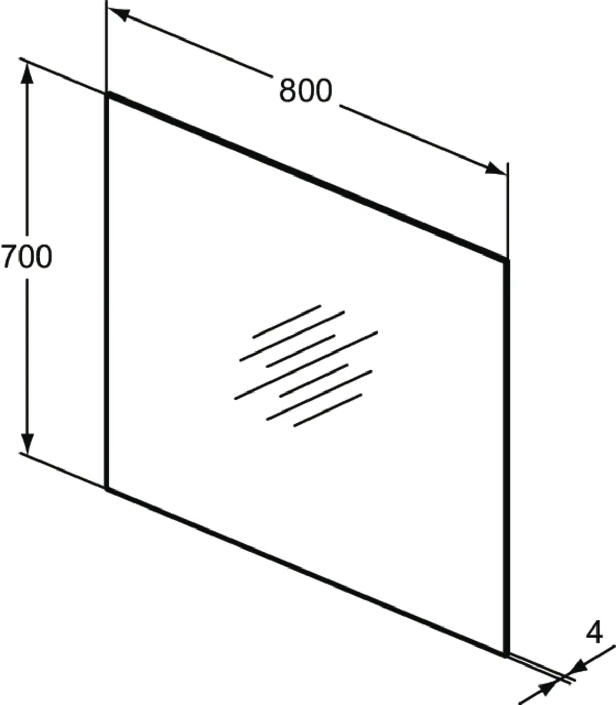 Ideal Standard Spiegel „Mirror&Light“ 80 × 70 cm Ideal Standard Spiegel „Mirror&Light“ 80 × 70 cm