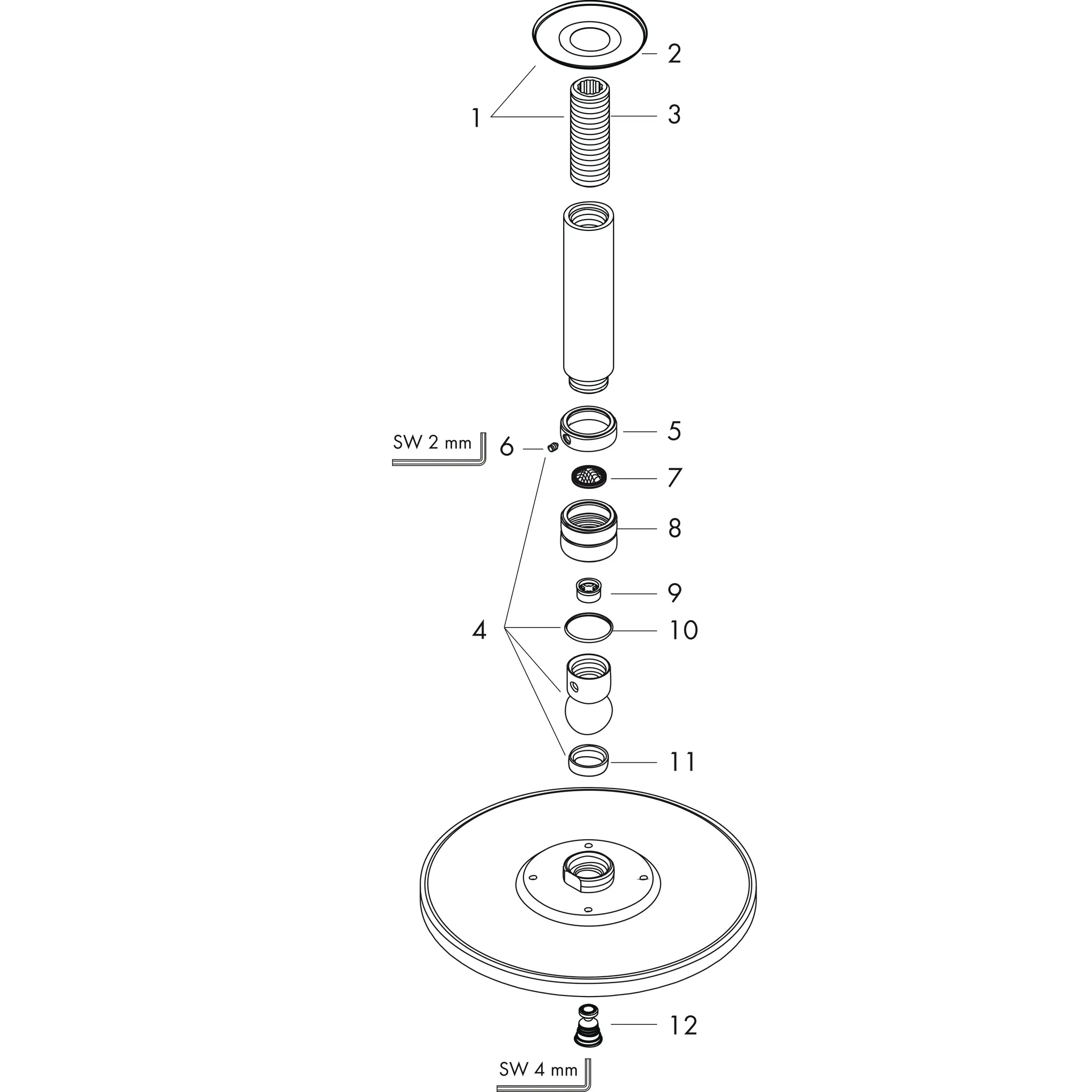 Hansgrohe Raindance S Kopfbrause 300 1jet EcoSmart mit Deckenanschluss, Chrom Hansgrohe Raindance S Kopfbrause 300 1jet EcoSmart mit Deckenanschluss, Chrom