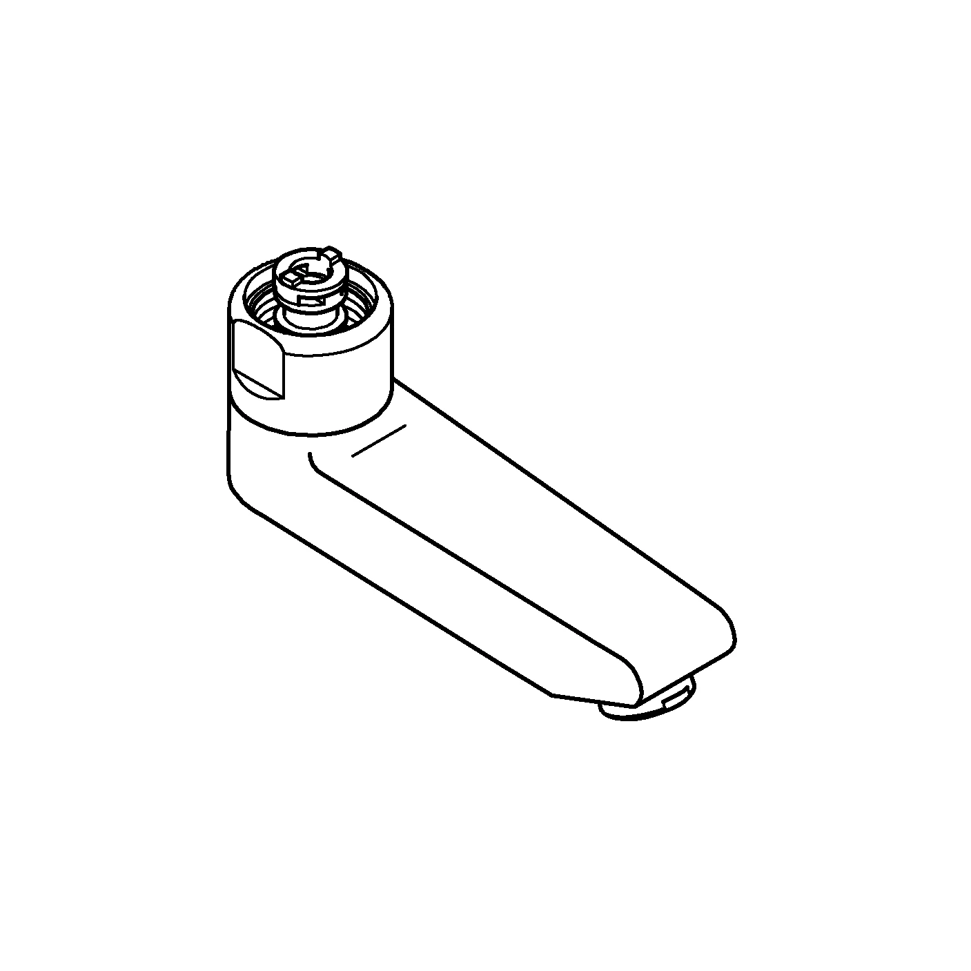 Gussauslauf 13461, Länge 115 mm, schwenkbar, Laminarstrahlregler 9 l/min., chrom