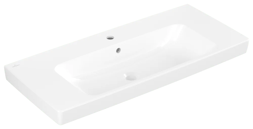 Villeroy & Boch Architectura Wandwaschbecken 4A87A5, 1000x445x165mm, weiß Alpin, glänzend, mit Überlauf Villeroy & Boch Architectura Wandwaschbecken 4A87A5, 1000x445x165mm, weiß Alpin, glänzend, mit Überlauf