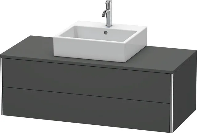 Duravit Waschtischunterschrank wandhängend „XSquare“ 120 × 40 × 54,8 cm Graphit Matt