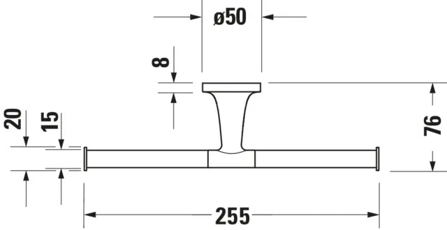 Starck T Papierrollenhalter, Bronze Gebürstet, 255x255x50