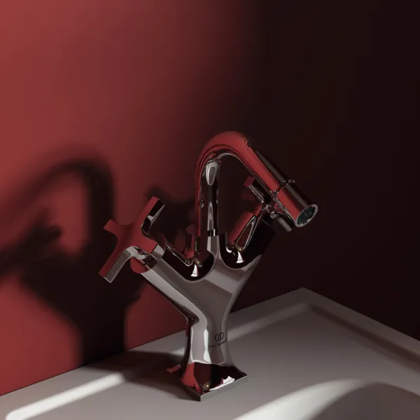 Ideal Standard Bidetarmatur Joy Neo, Ausladung 115mm, Kreuzgriffe, Chrom Ideal Standard Bidetarmatur Joy Neo, Ausladung 115mm, Kreuzgriffe, Chrom