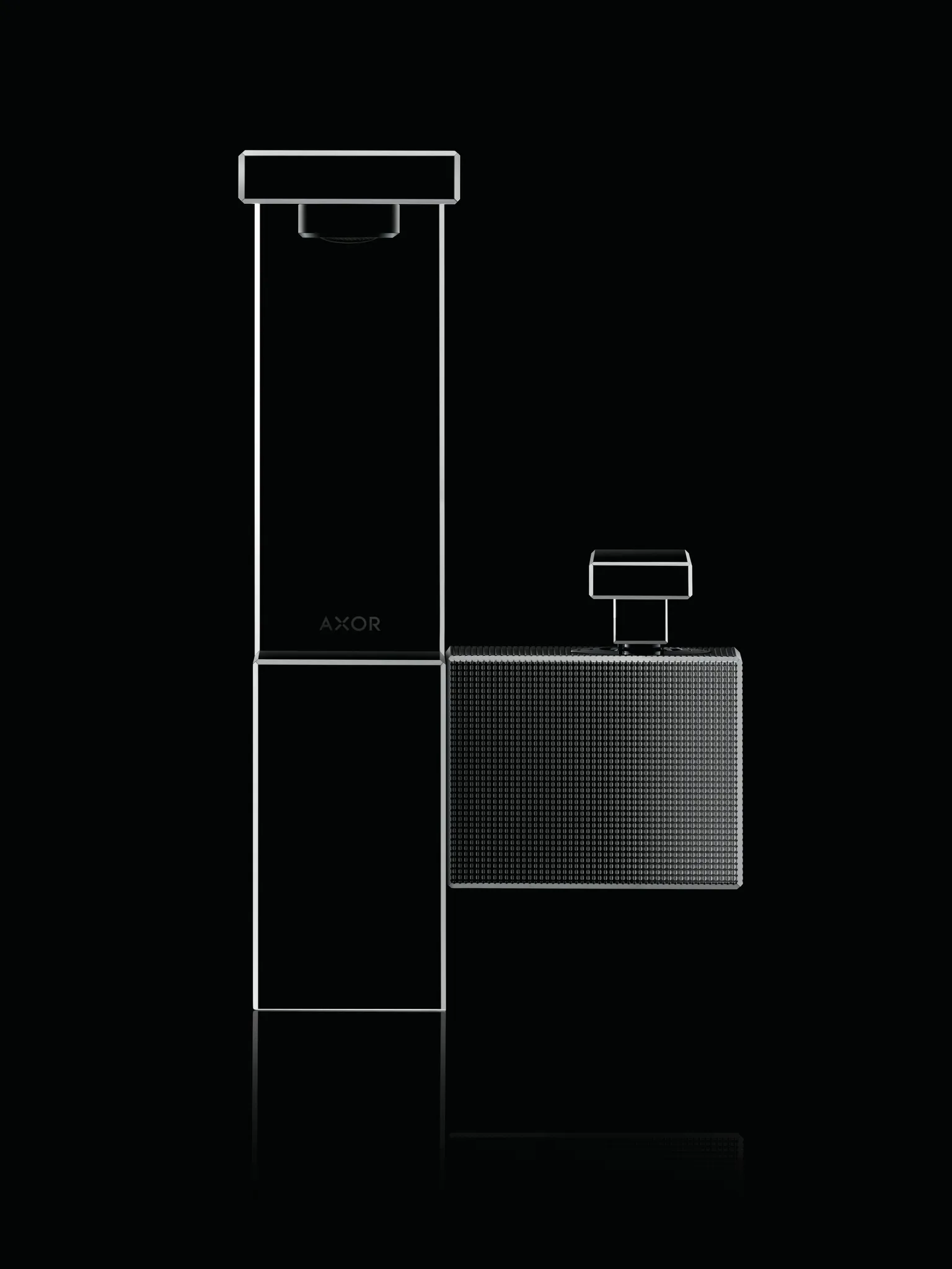 Hansgrohe AXOR Edge Einhebel-Waschtischmischer 190 mit Push-Open Ablaufgarnitur - Diamantschliff, Chrom Hansgrohe AXOR Edge Einhebel-Waschtischmischer 190 mit Push-Open Ablaufgarnitur - Diamantschliff, Chrom