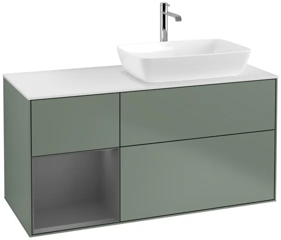 Villeroy & Boch Finion Waschbeckenunterschrank F80 1200x603x501mm Olive Matt