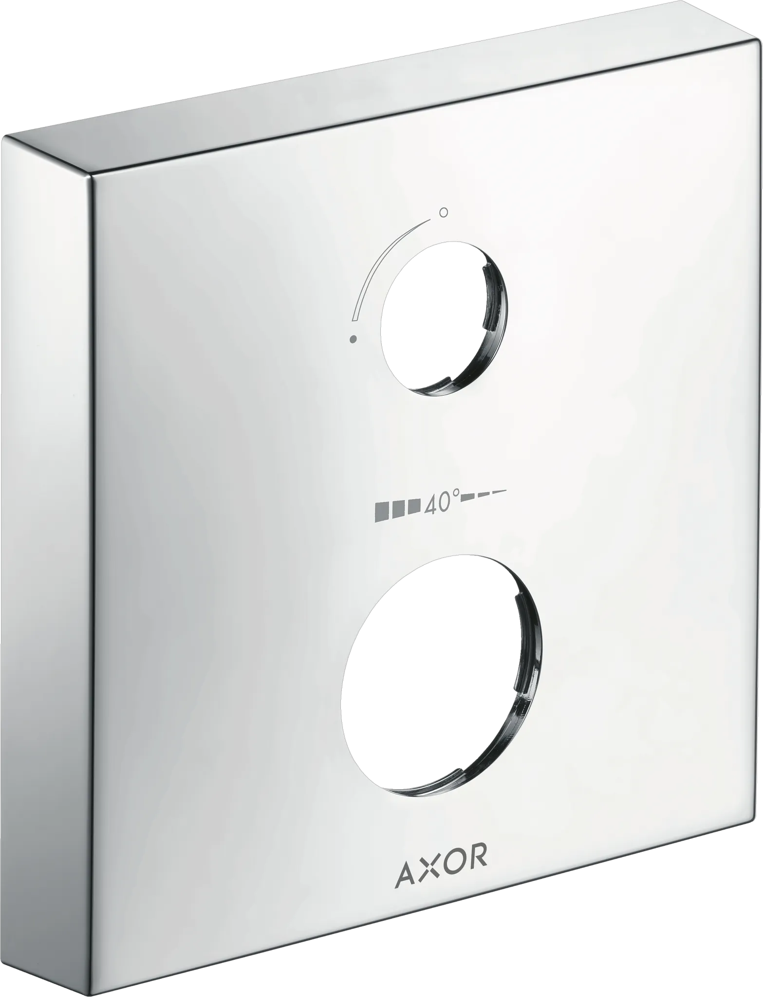 Hansgrohe AXOR Verlängerungsrosette eckig Pfeil, 2-Loch Chrom, Durchmesser 170 mm, Höhe 33 mm, Metallrosette