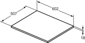 Waschtischplatte i.life B ohne Ausschnitt 602x506x18mm Weiß matt Waschtischplatte i.life B ohne Ausschnitt 602x506x18mm Weiß matt