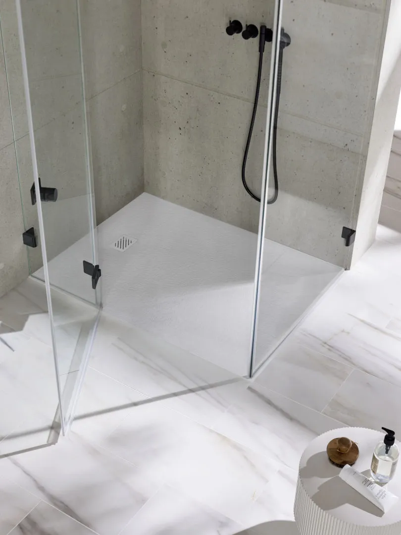 Kermi Duschdesign RIVETO VR1 EXA Rechteck-Duschwanne Mineralguss 1000x800 mm weiß matt 15 mm Tiefe