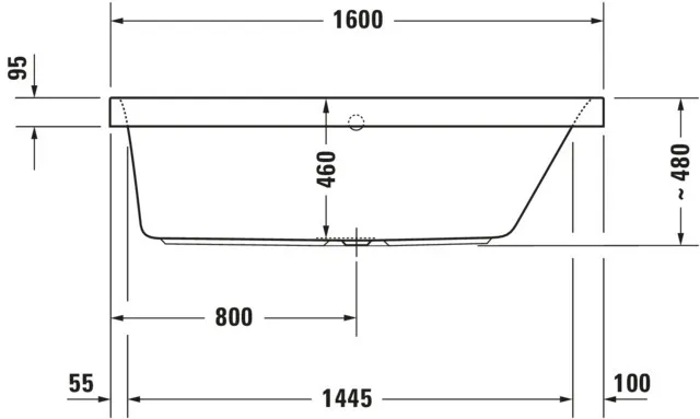 Duravit Badewanne „Happy D.2“ rechteck 1600 × 700 mm in Weiß Duravit Badewanne „Happy D.2“ rechteck 1600 × 700 mm in Weiß