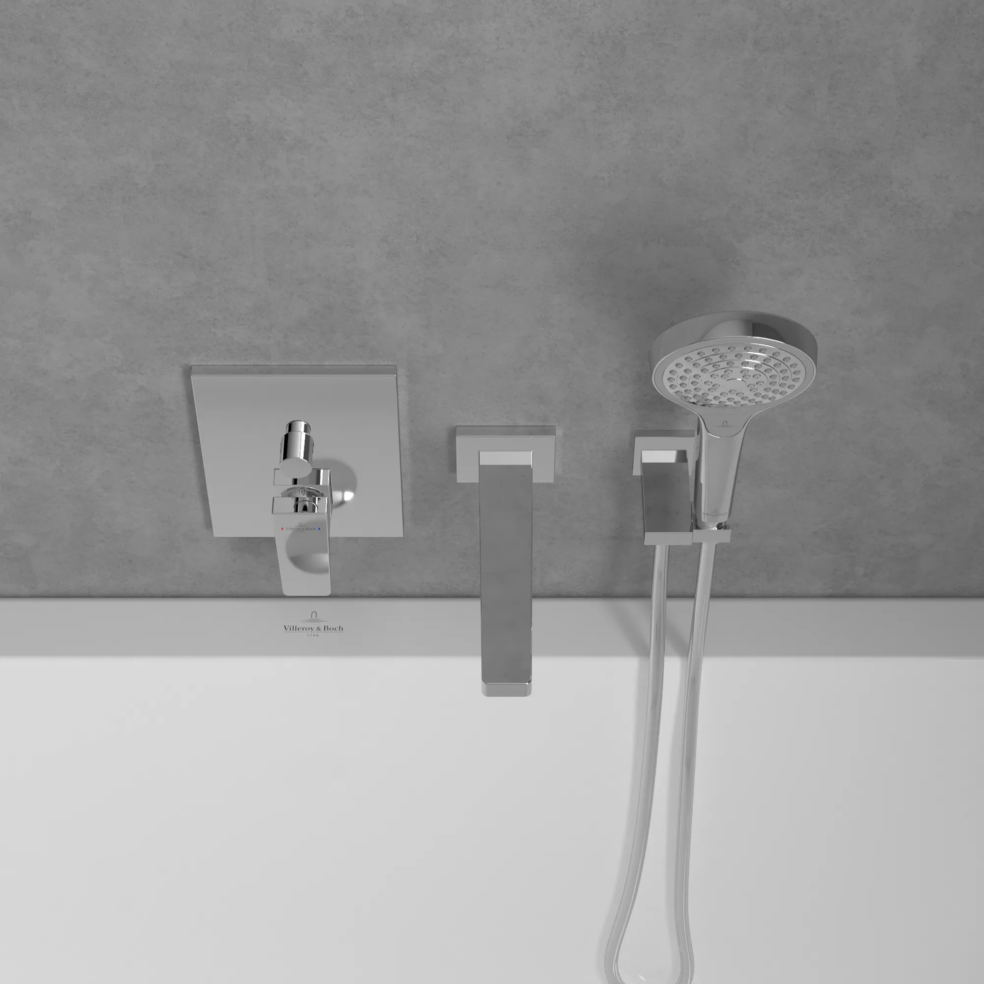 Einhand-Unterputz-Armatur „Architectura Square“ 5,4 cm in Chrom Einhand-Unterputz-Armatur „Architectura Square“ 5,4 cm in Chrom