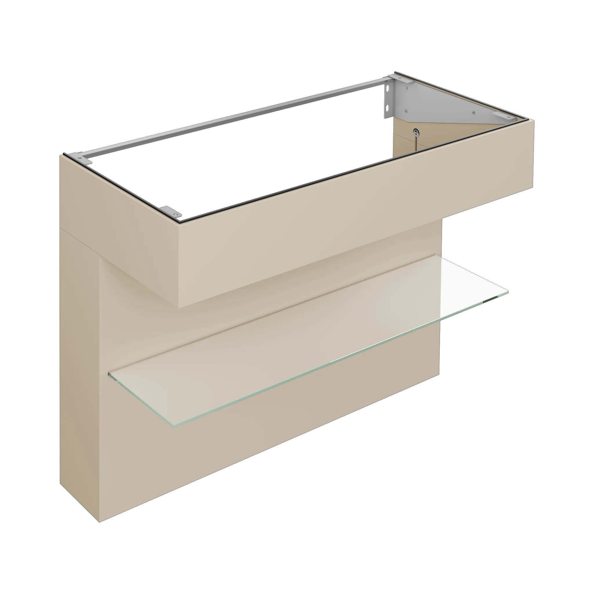 KEUCO EDITION 11 ART Waschtischunterbau m. Glasablage und Beleuchtung 1200x870x490 sand