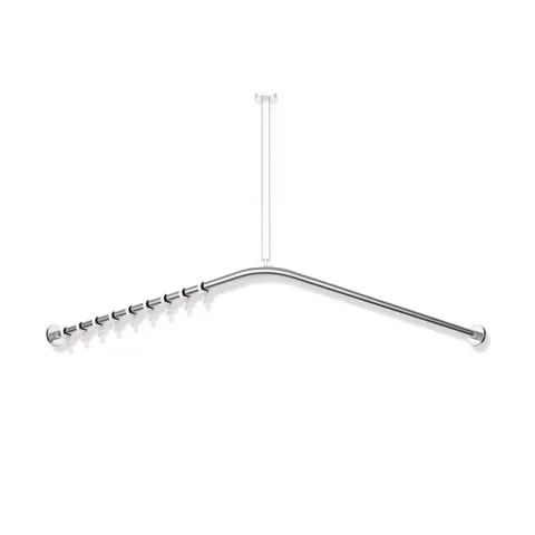 HEWI System 900 Vorhangstange, Edelstahl, verchromt, 1187 x 1187 mm HEWI System 900 Vorhangstange, Edelstahl, verchromt, 1187 x 1187 mm