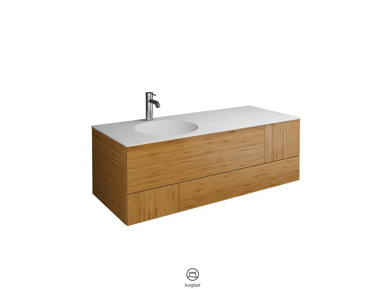 burgbad Coco HGL Waschtischset SFHR120 Mineralguss