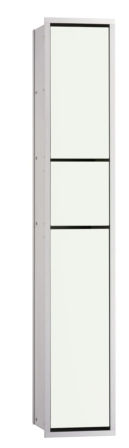 Gäste-WC-Modul asis 150 Unterputz, 964 mm, aluminium / optiwhite Doppelfach mit Boden, mit Papierhalter mit Bürstengarnitur, ohne Einbaurahmen Gäste-WC-Modul asis 150 Unterputz, 964 mm, aluminium / optiwhite Doppelfach mit Boden, mit Papierhalter mit Bürstengarnitur, ohne Einbaurahmen
