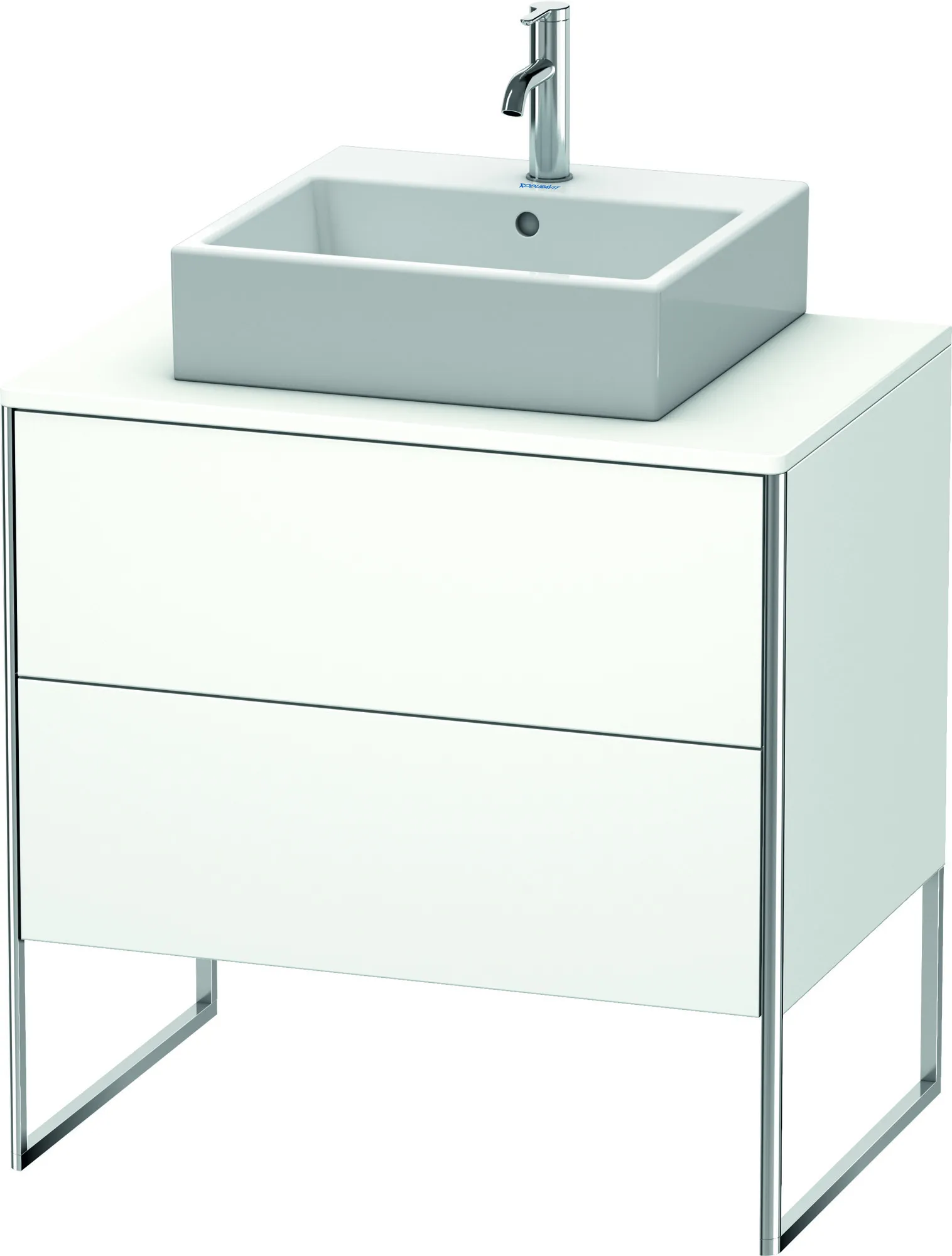 Duravit Waschtischunterschrank bodenstehend „XSquare“ 80 × 77,8 × 54,8 cm Weiß Matt