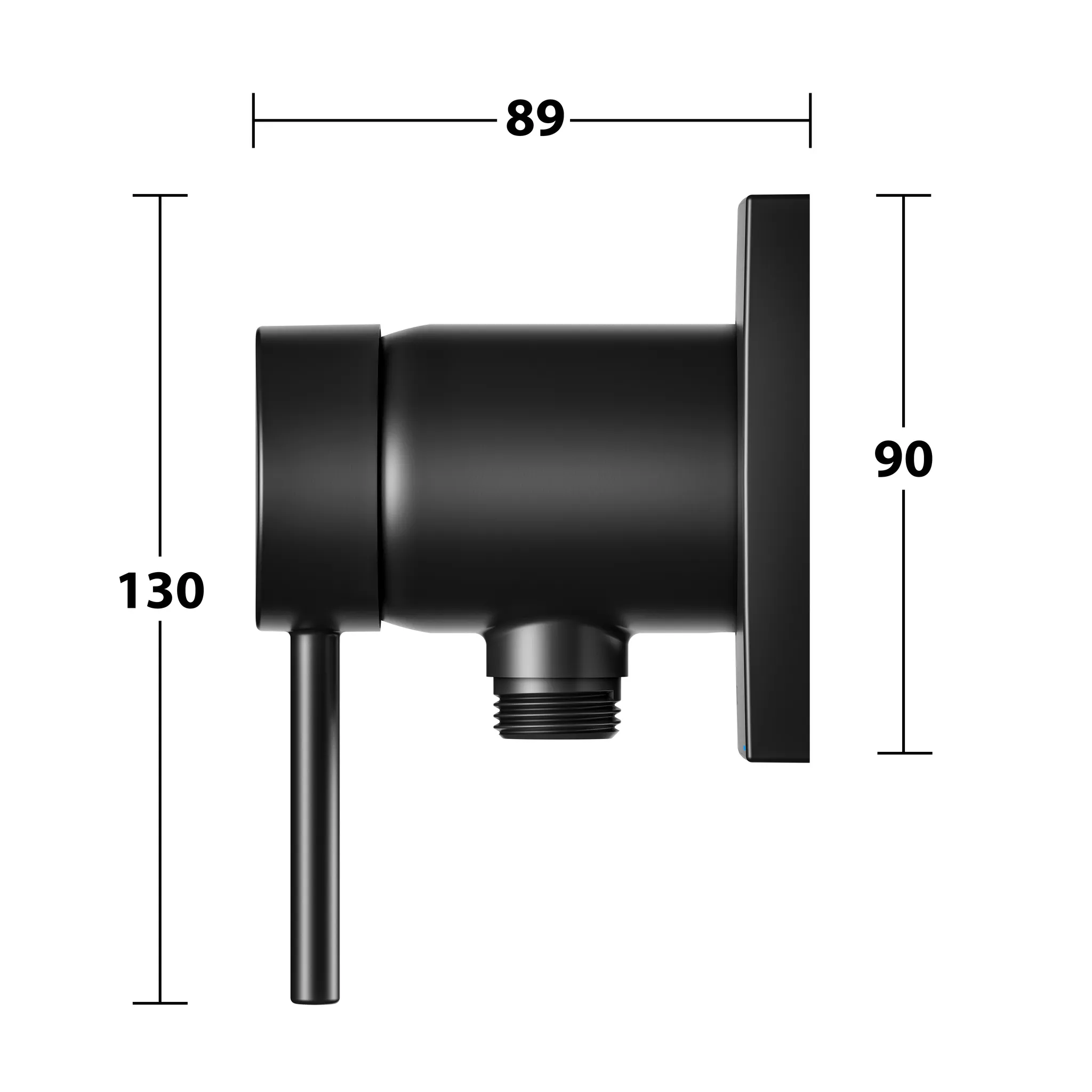 IXMO 59552370202 IXMO_solo Einhebelmischer mit Schlauchanschluss/eckig mit IXMO Soft Griff schwarz