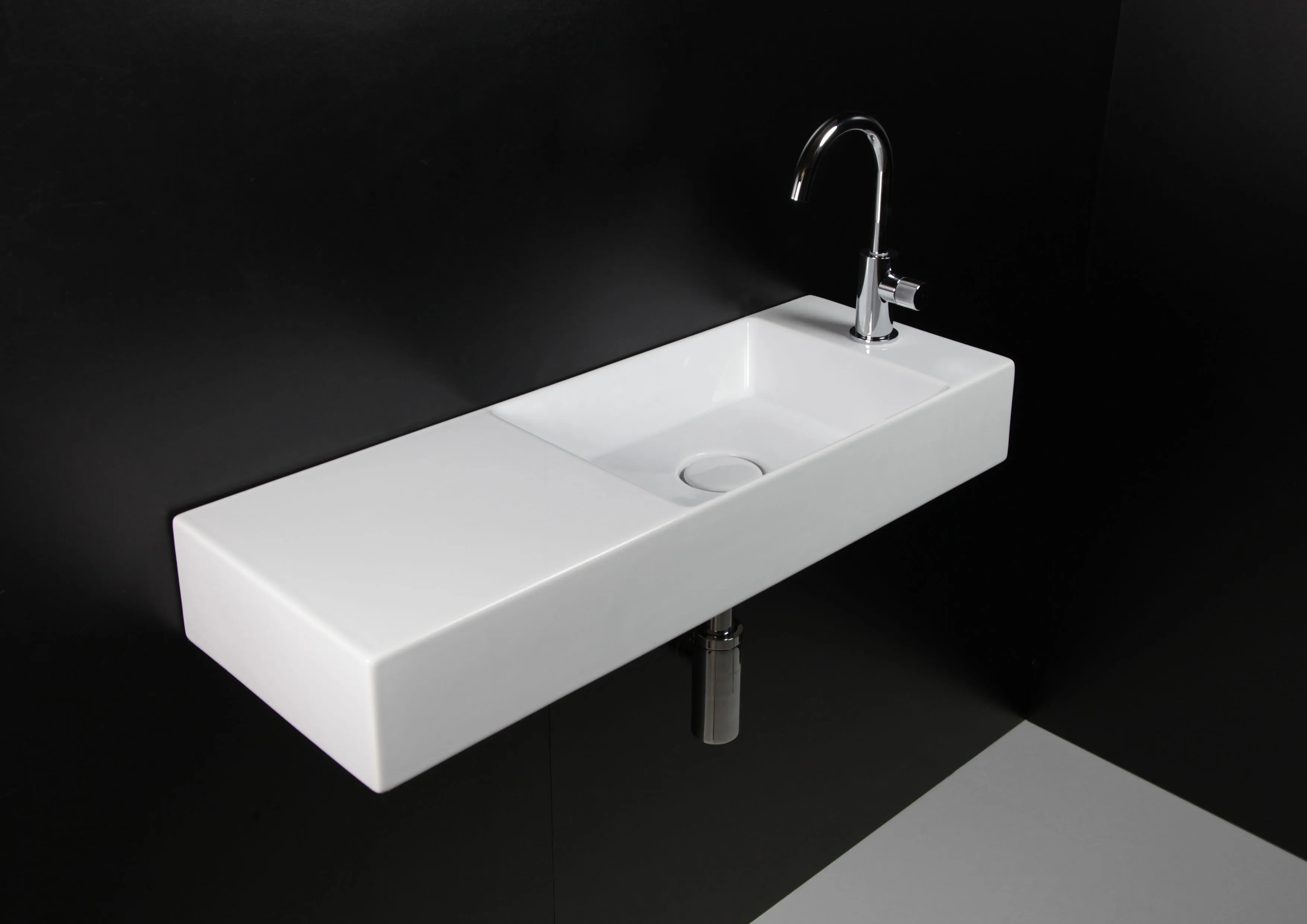 repaBAD Aufsatzwaschtisch „Micro“ 750 × 270 mm in Weiß repaBAD Aufsatzwaschtisch „Micro“ 750 × 270 mm in Weiß